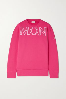 Moncler - Printed Cotton-jersey Sweatshirt - Red