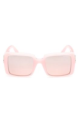 Moncler Promenade 53mm Square Sunglasses in Candy Pink/Gold /Peach