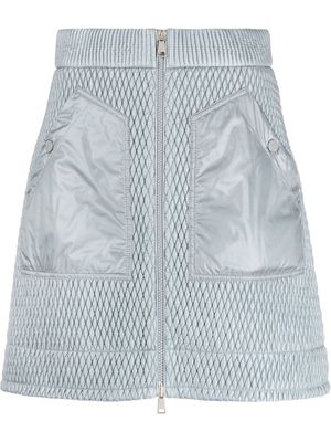 Moncler quilted A-line skirt - Blue