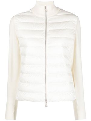 Moncler quilted padded cardigan - White