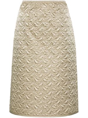 Moncler quilted pencil skirt - Green
