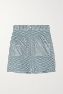 Moncler - Quilted Shell Mini Skirt - Blue