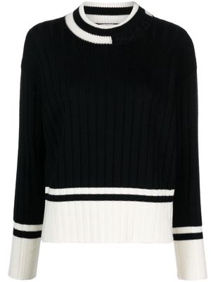 Moncler ribbed-knit wool jumper - Black