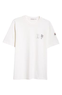 Moncler Rodeo Drive Graphic T-Shirt in White