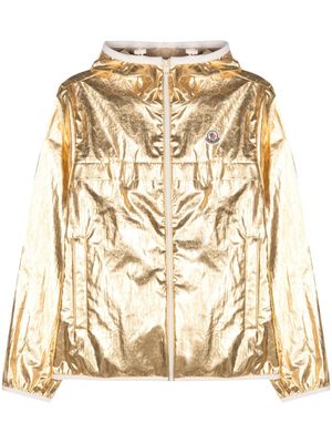 Moncler Roques laminated hooded jacket - Gold