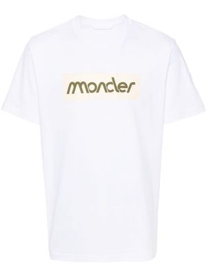 Moncler rubberised-logo T-shirt - White