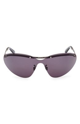 Moncler Shield Sunglasses in Shiny Gunmetal /Smoke
