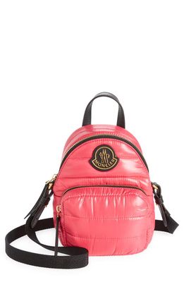 Moncler Small Kilia Puffer Crossbody Bag in Dark Pink