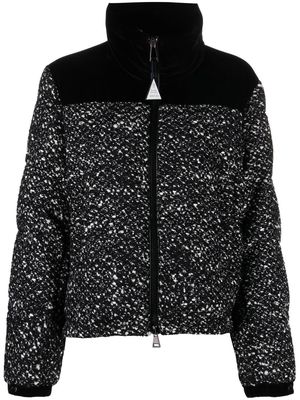Moncler speckled-print puffer jacket - Black