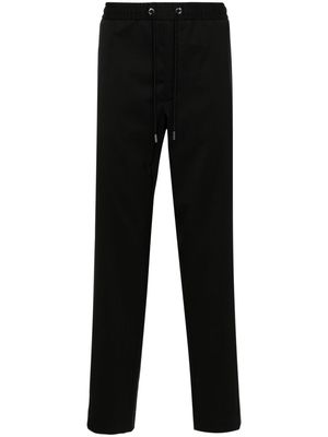 Moncler straight-leg gabardine track trousers - Black