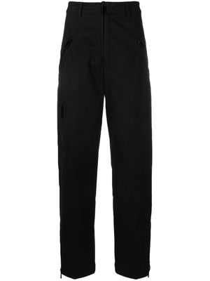 Moncler straight-leg gabardine trousers - Black