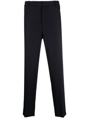 Moncler straight-leg virgin-wool trousers - Blue