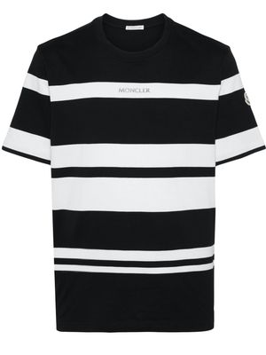 Moncler striped cotton T-shirt - Black