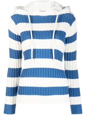 Moncler striped hooded top - Blue