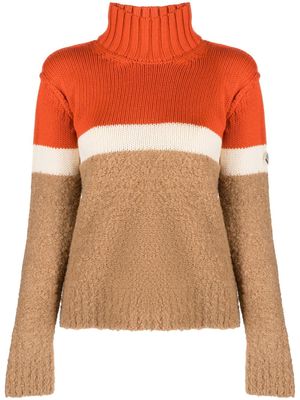 Moncler striped knit jumper - Orange