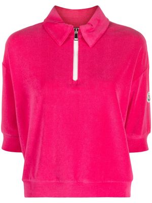 Moncler terrycloth polo shirt - Pink