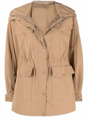 Moncler Theberon hooded parka jacket - Neutrals