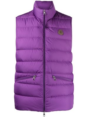 Moncler Treompan down gilet - Purple