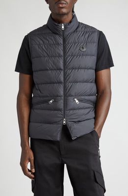Moncler Treompan Quilted Down Puffer Vest in Black