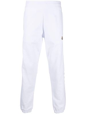 Moncler Tricolour-side stripe track pants - White