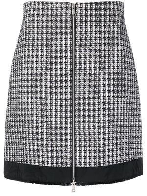 Moncler tweed A-line skirt - White