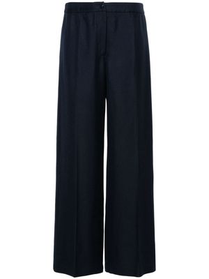 Moncler twill palazzo trousers - Blue