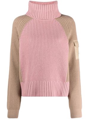 Moncler two-tone panel jumper - Pink
