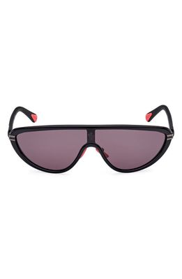 Moncler Vitesse Shield Sunglasses in Shiny Black/Smoke