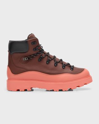 Moncler x Palm Angels Men's Peka Water-Repellent Leather Hiking Boots
