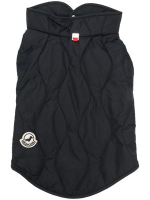 Moncler x Poldo logo-patch quilted pet jacket - Black