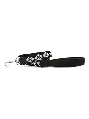 Moncler x Poldo monogram-pattern two-tone dog leash - Black
