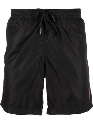 Moncler x Spiderman logo patch swim shorts - 999 BLACK