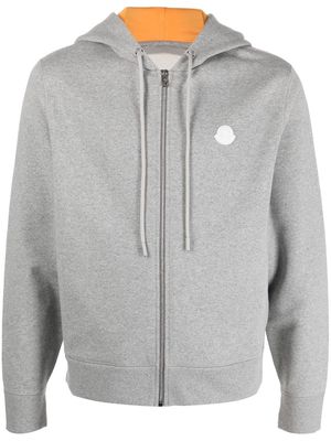 Moncler zip-up cotton hoodie - Grey