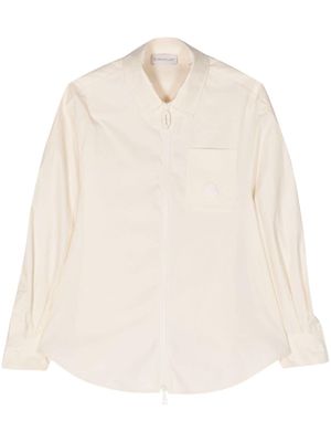 Moncler zip-up cotton overshirt - Neutrals