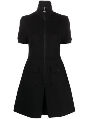Moncler zipped short-sleeved minidress - Black