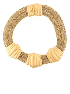 Monet Pre-Owned 1980s double mash chain necklace - Gold