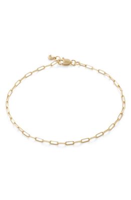 Monica Vinader 14K Gold Paper Clip Chain Bracelet in 14Kt Solid Gold