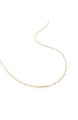 Monica Vinader 14K Gold Paper Clip Chain Necklace in 14Kt Solid Gold