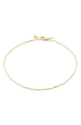 Monica Vinader 14K Gold Shimmer Chain Bracelet in 14Kt Solid Gold