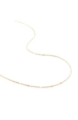 Monica Vinader 14K Gold Shimmer Chain Necklace in 14Kt Solid Gold