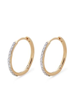 Monica Vinader 14kt yellow gold diamond hoop earrings