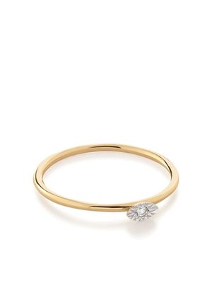 Monica Vinader 14kt yellow gold diamond stackable ring