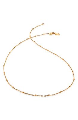 Monica Vinader 16-Inch Fine Bead Station Necklace in Gold