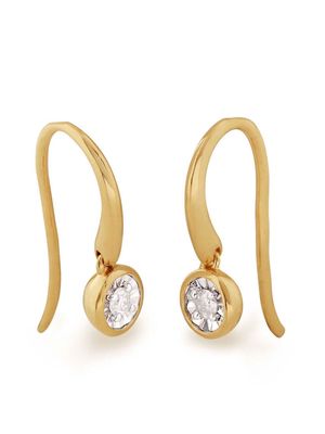 Monica Vinader 18kt gold plated diamond Wire earrings