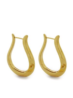 Monica Vinader 18kt gold vermeil Deia Lyre hoop earrings