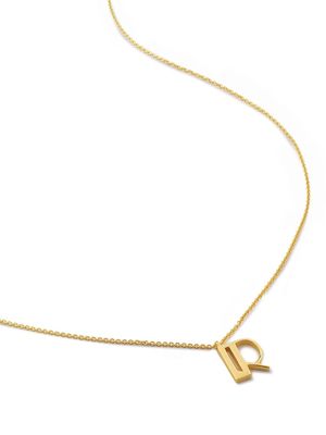 Monica Vinader 18kt gold vermeil letter R pendant necklace