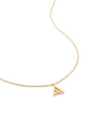 Monica Vinader Alphabet A charm necklace - GOLD