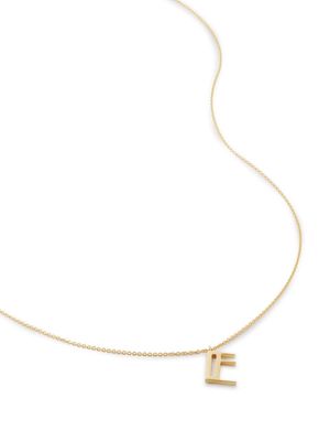 Monica Vinader Alphabet E polished-finish necklace - Gold