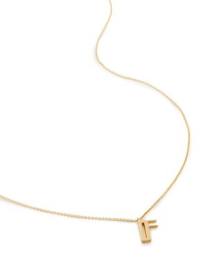 Monica Vinader alphabet F-pendant necklace - Gold