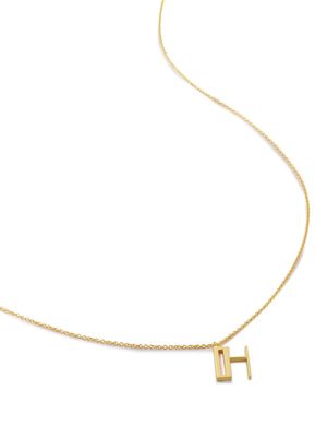 Monica Vinader alphabet H-pendant necklace - Gold